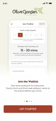 Olive Garden android App screenshot 2